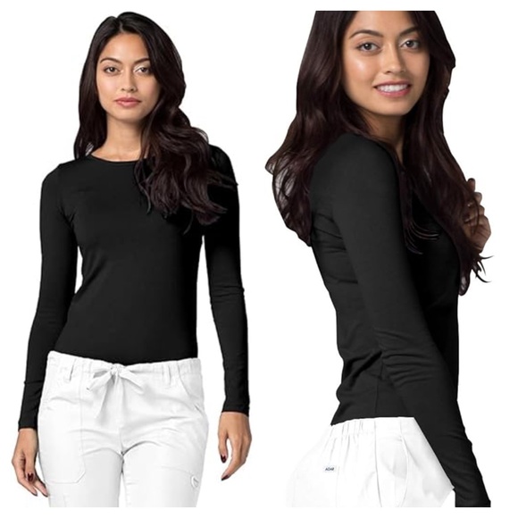 ADAR Universal Black Long Sleeve Underscrub Tee - Picture 1 of 3